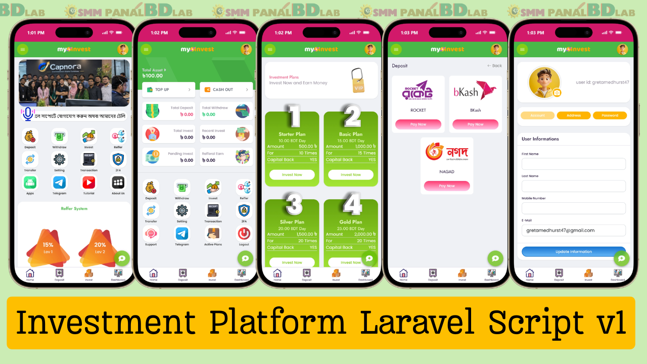 Investment Platform Laravel Script V1
