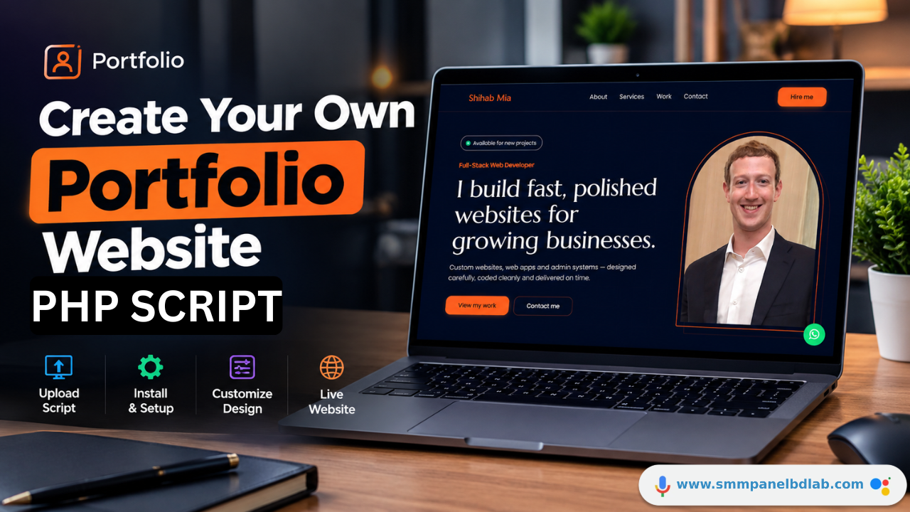 Premium Portfolio Website + Full Admin