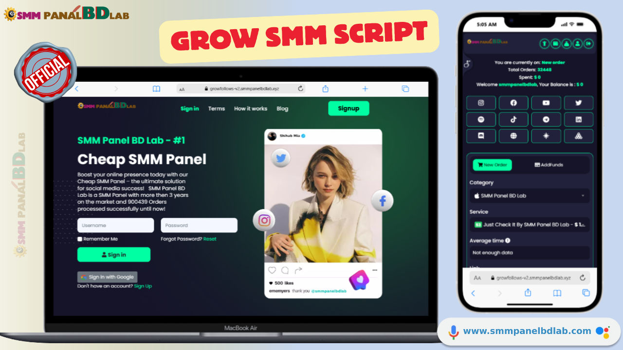 Grow SMM Panel Official Script