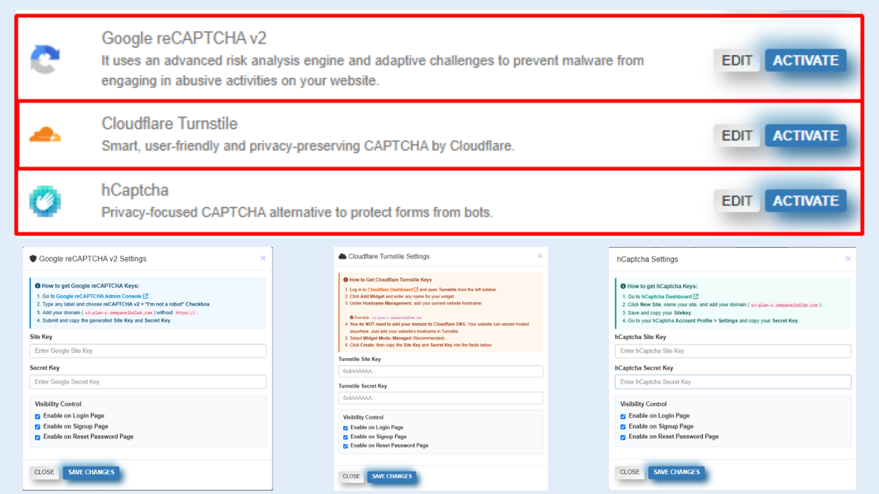 CAPTCHA & Bot Protection